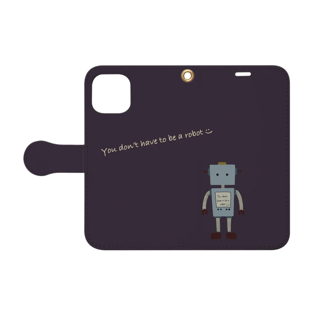 miomioのrobot Book-Style Smartphone Case:Opened (outside)