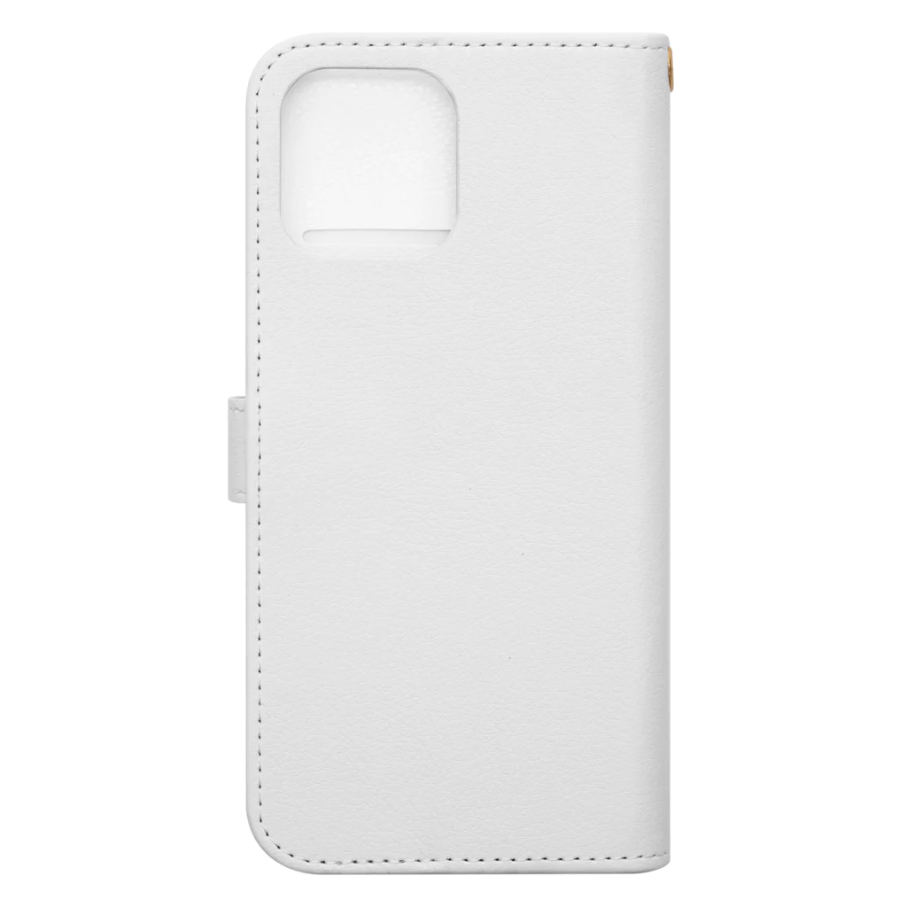 Drecome_Designのドットリボン(ブラウン) Book-Style Smartphone Case :back