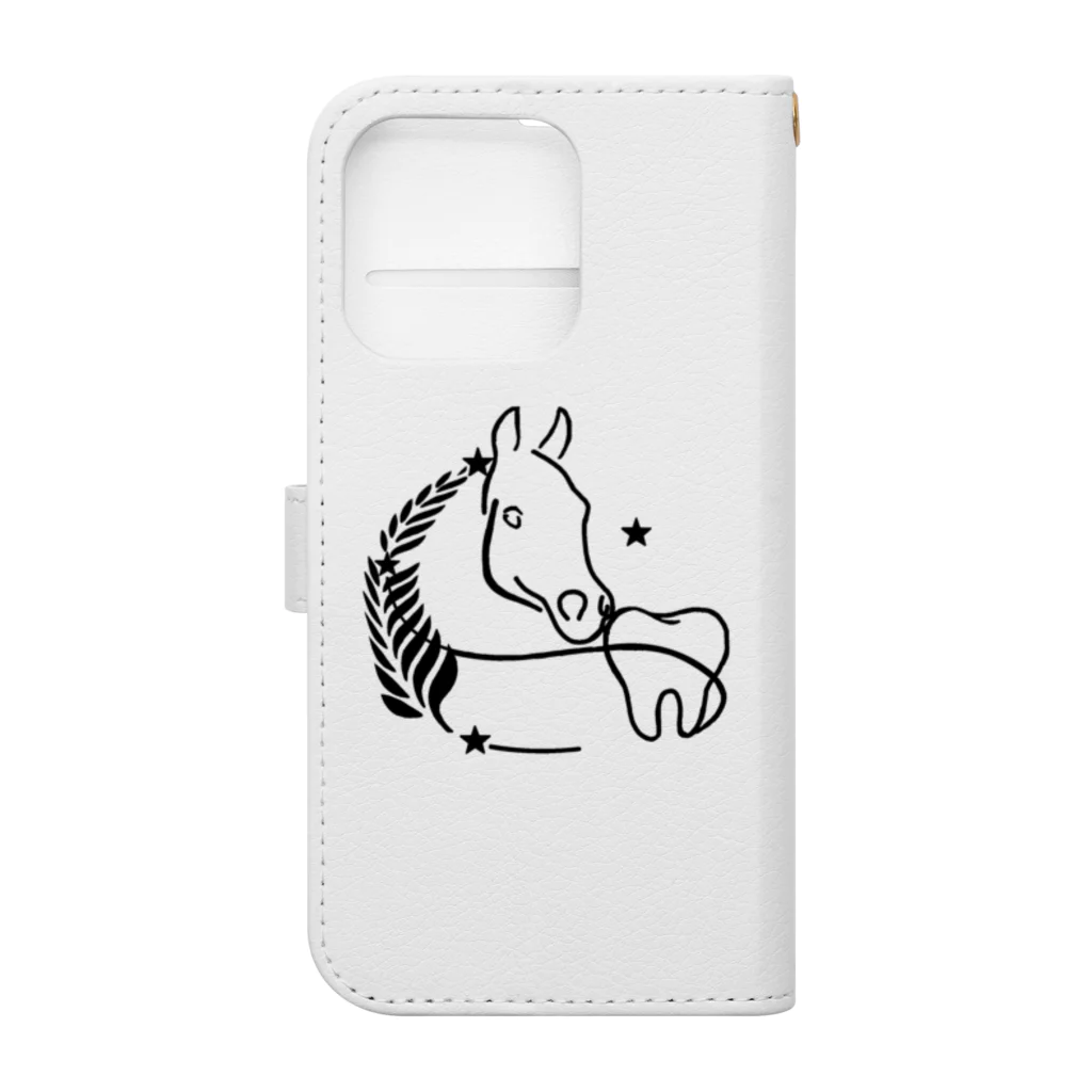 MANAIA EQUINE DENTALの歯医者オリジナル Book-Style Smartphone Case :back