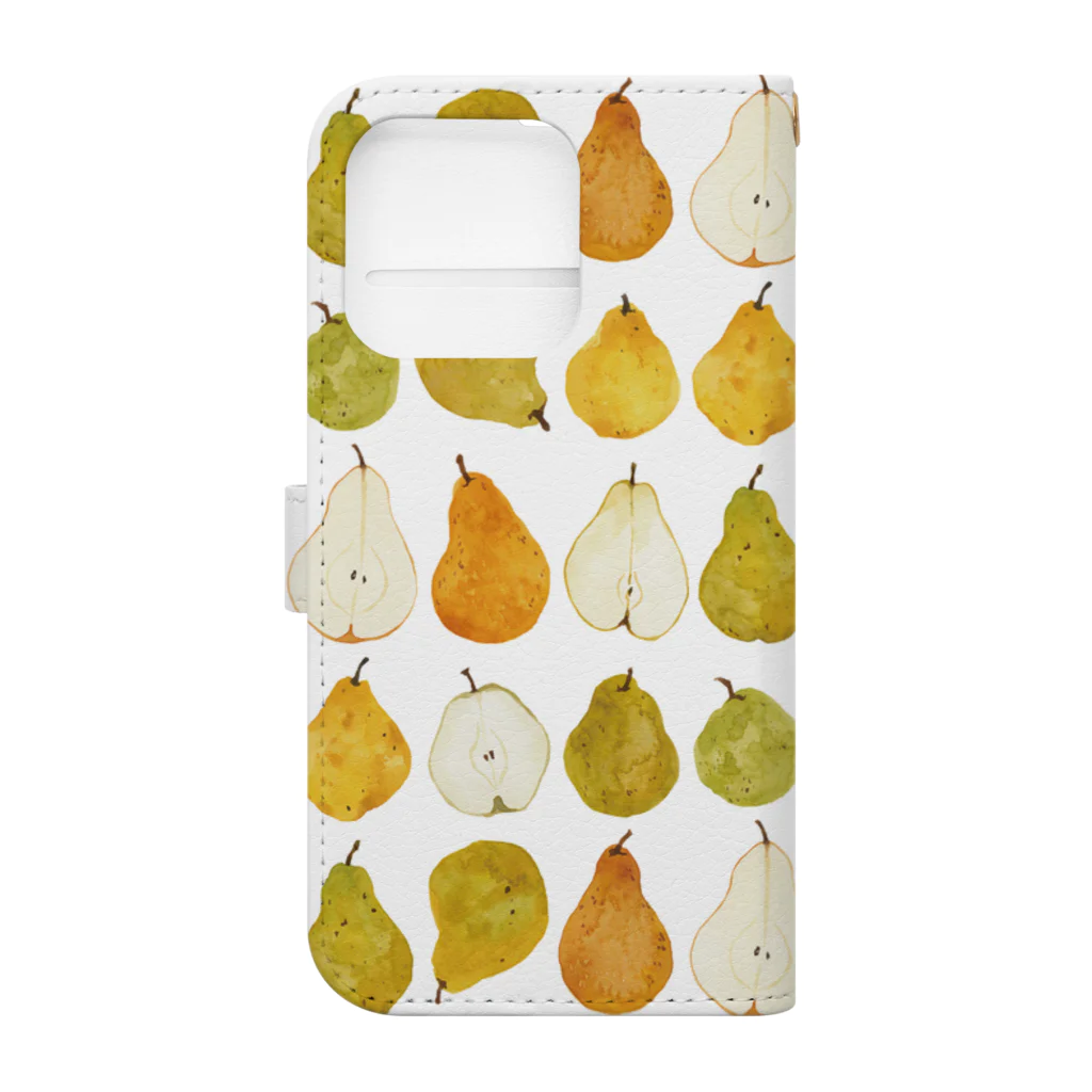 Miho MATSUNO online storeのLovely pears Book-Style Smartphone Case :back