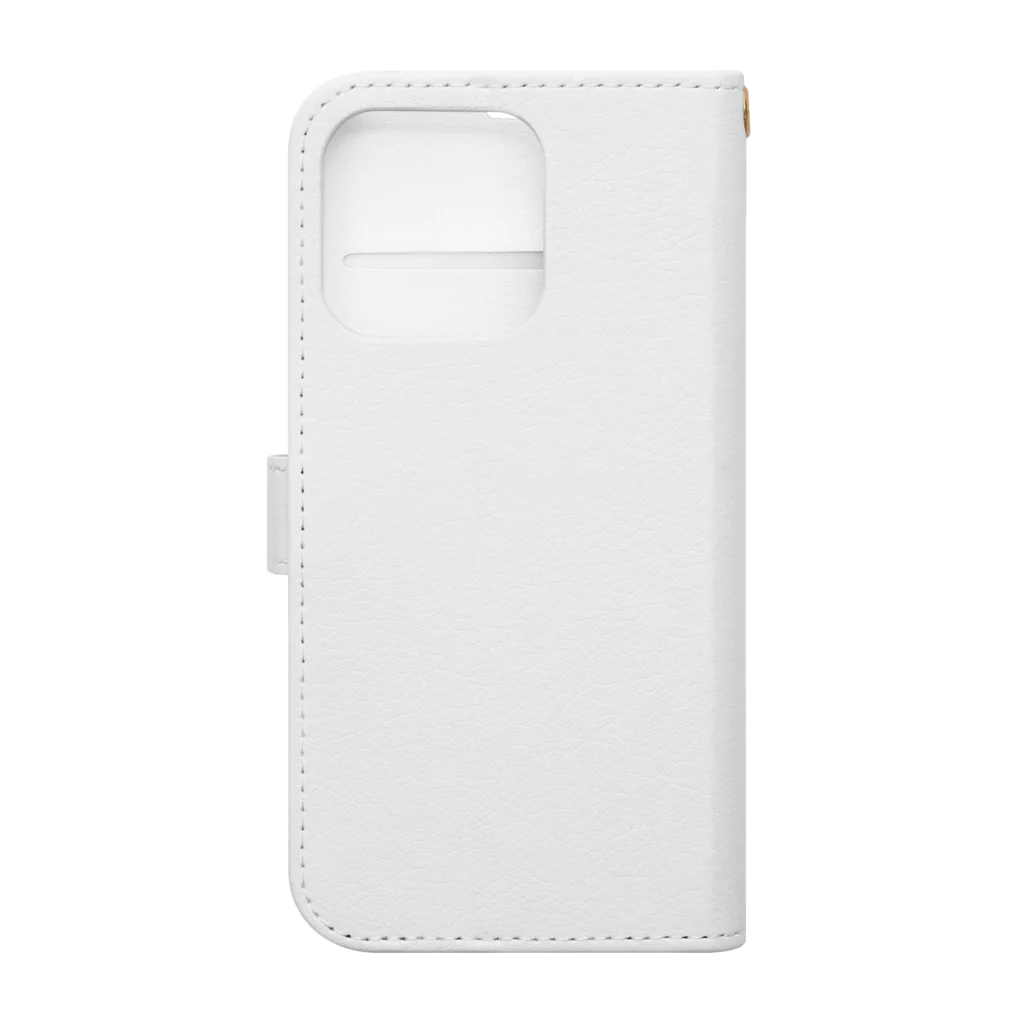 CORONET70のサークルa・クリーム・青・白 Book-Style Smartphone Case :back
