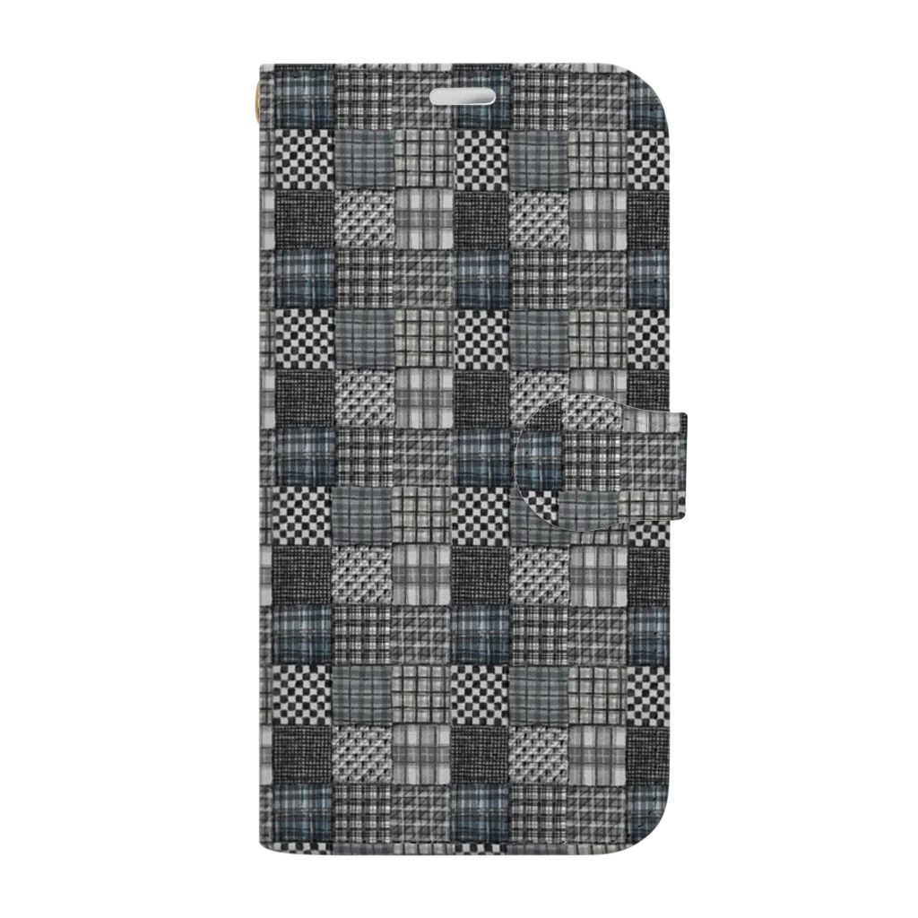 madein8☞shopのplaid 手帳型スマホケース