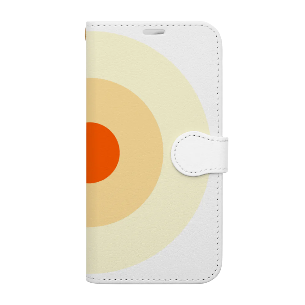 CORONET70のサークルa・クリーム・オレンジ2・オレンジ Book-Style Smartphone Case