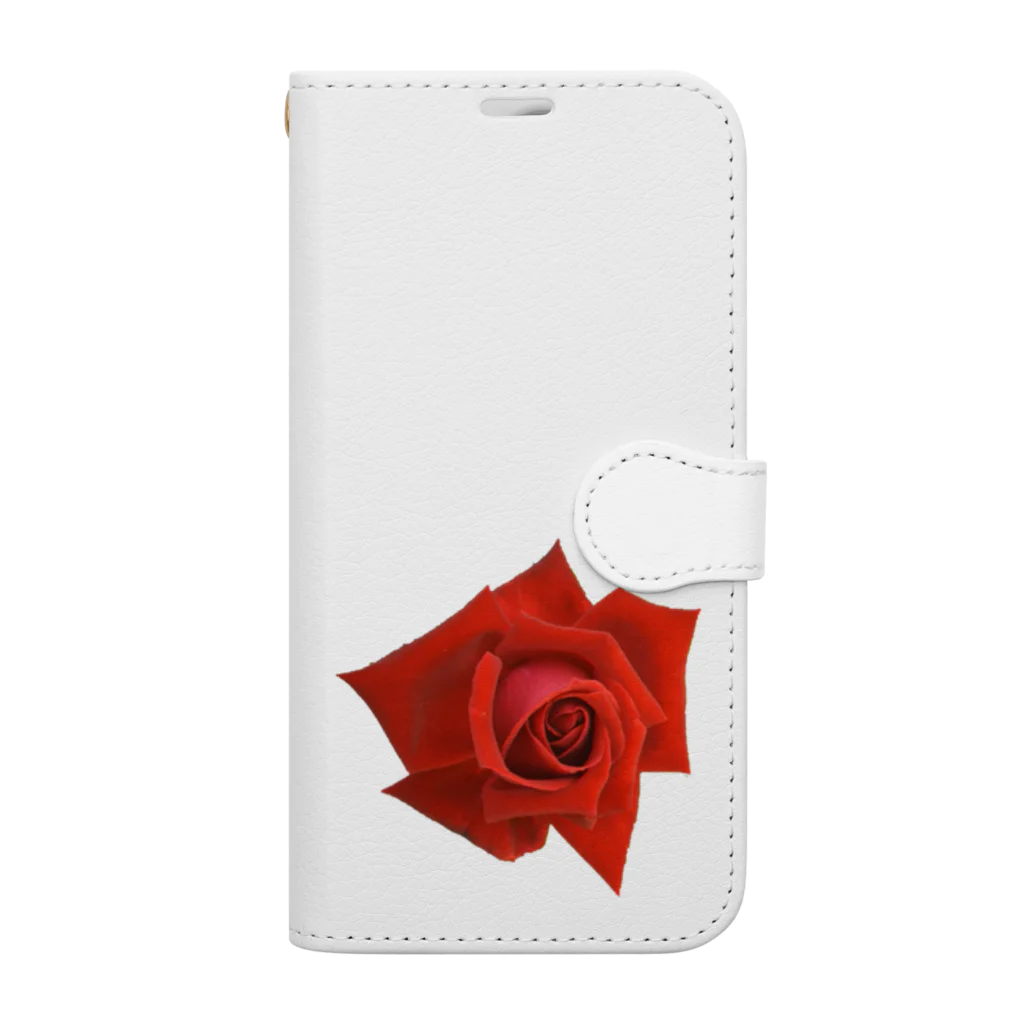 Harunoyozoraの大きな赤いバラ Book-Style Smartphone Case