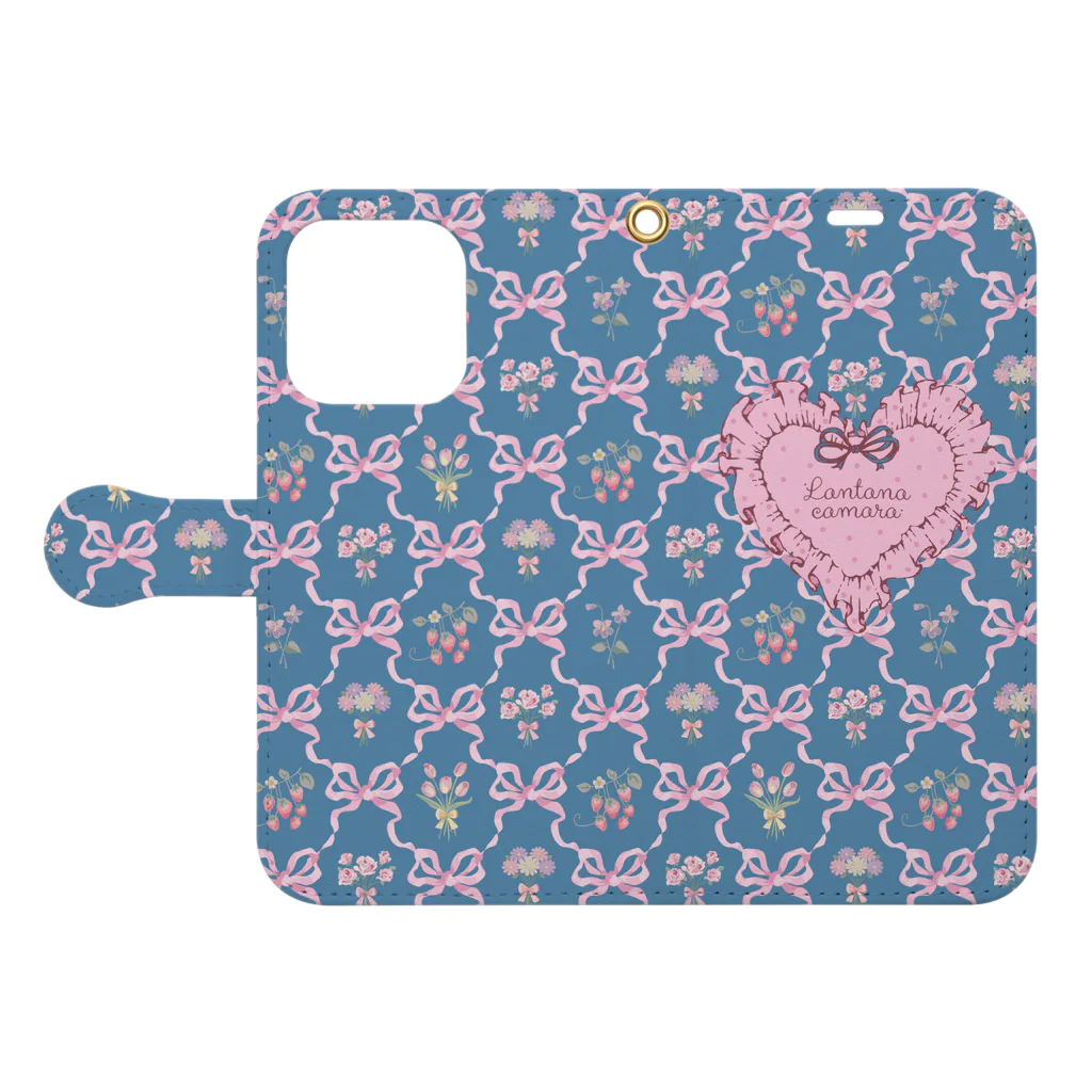 ランタナカマラの花図鑑BL Book-Style Smartphone Case:Opened (outside)