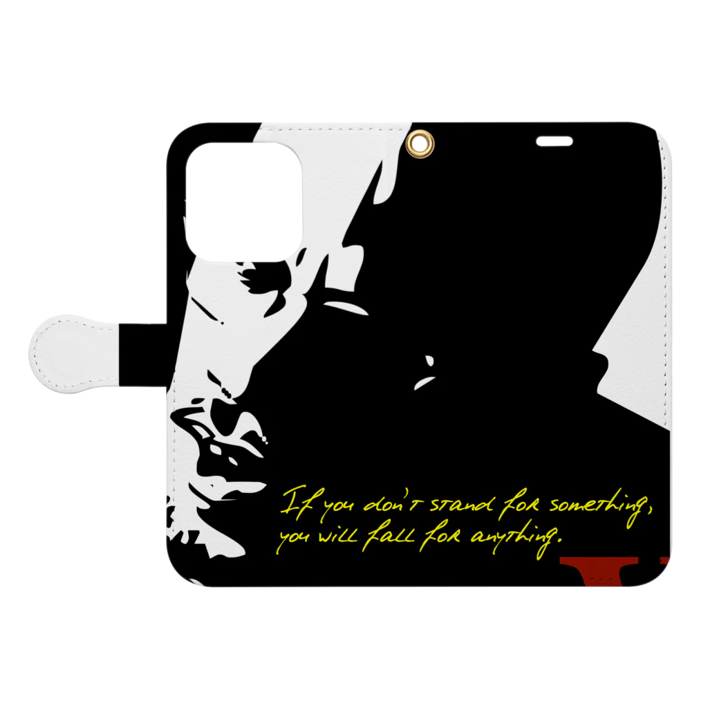 JOKERS FACTORYのMALCOLM X Book-Style Smartphone Case:Opened (outside)