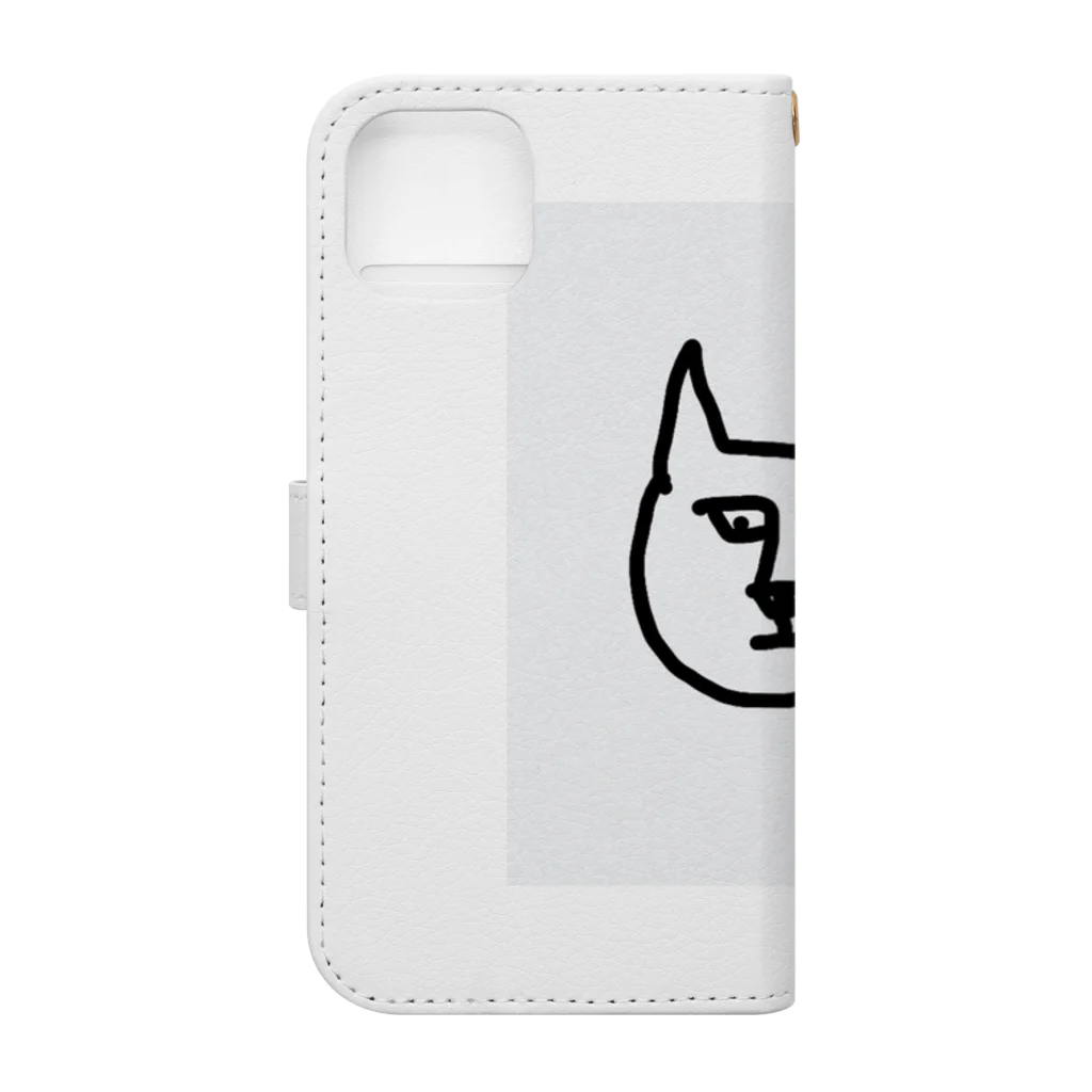 NEKO ARTのグランピーキャット 手帳型スマホケースの裏面