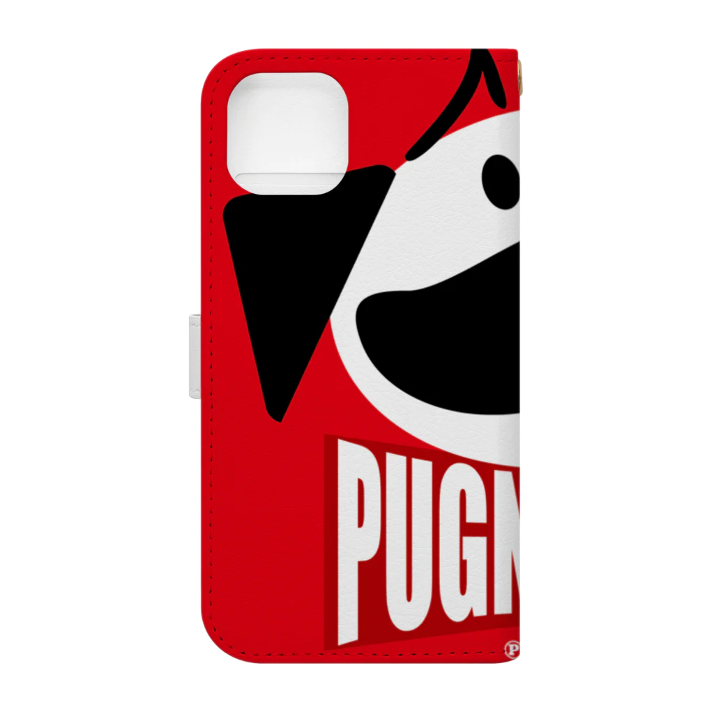 BEACSのPUGNANDES2022_Red 手帳型スマホケースの裏面