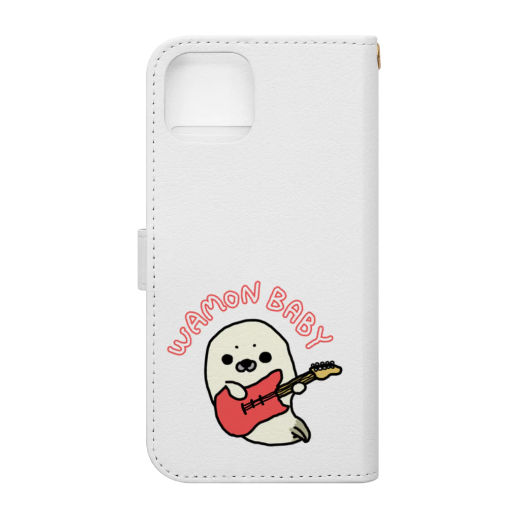 ゆるあにまるのワモンベイビー Book-Style Smartphone Case :back