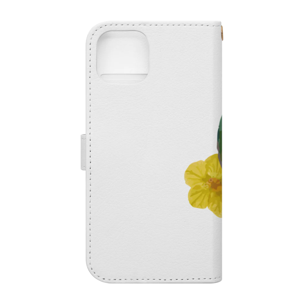 cheat omeletteのスイカの花 Book-Style Smartphone Case :back