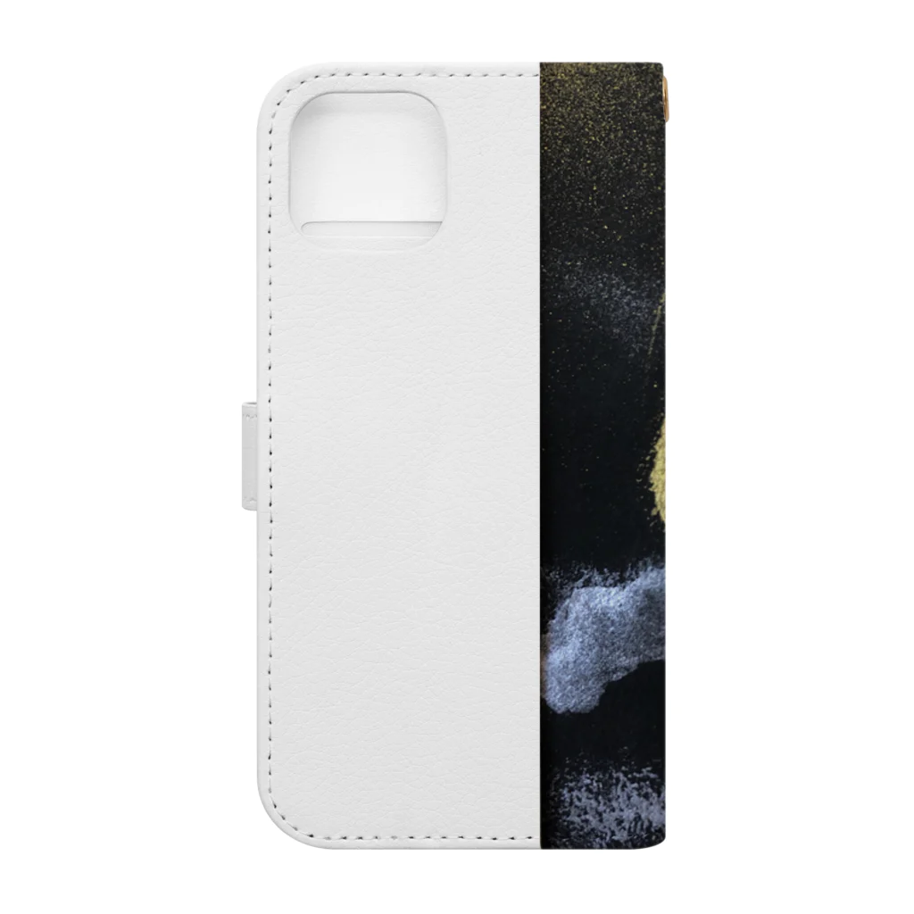 Japan Cross Bridge Shihomiの開運　金の上昇龍 Book-Style Smartphone Case :back