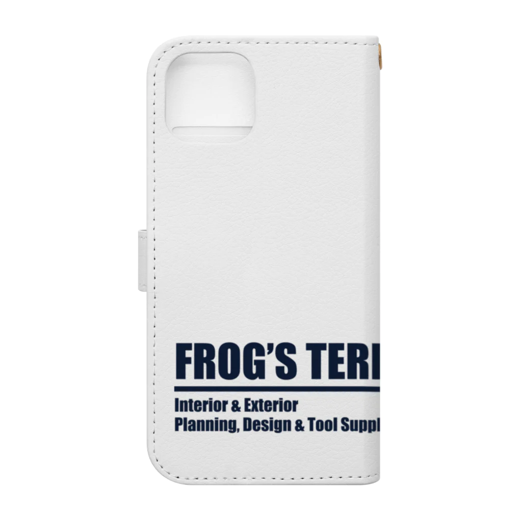 FROG'S TERRA LTDのシルエット　ロゴ　ディープシーブルー Book-Style Smartphone Case :back