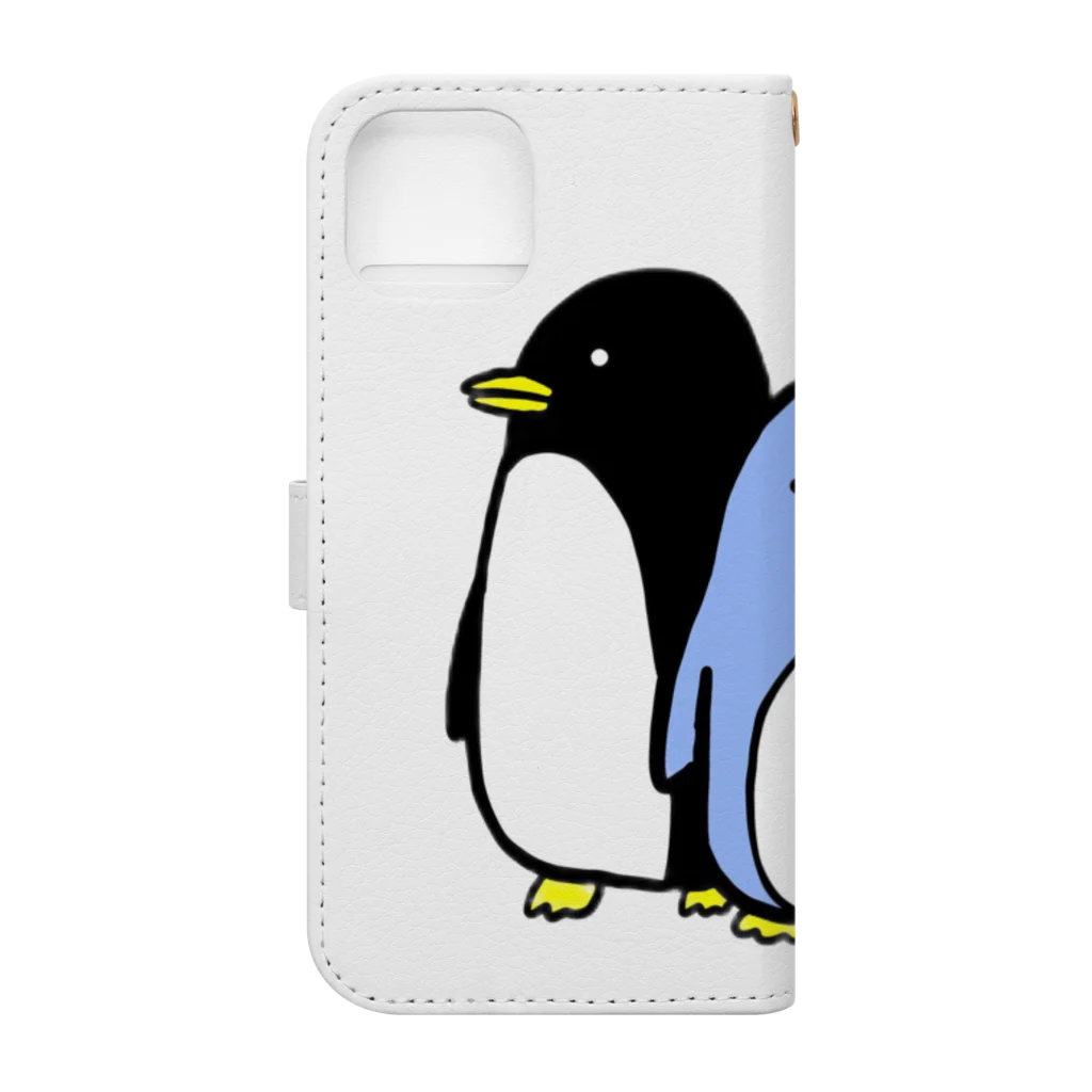 御散歩のペンギンズ  Book-Style Smartphone Case :back