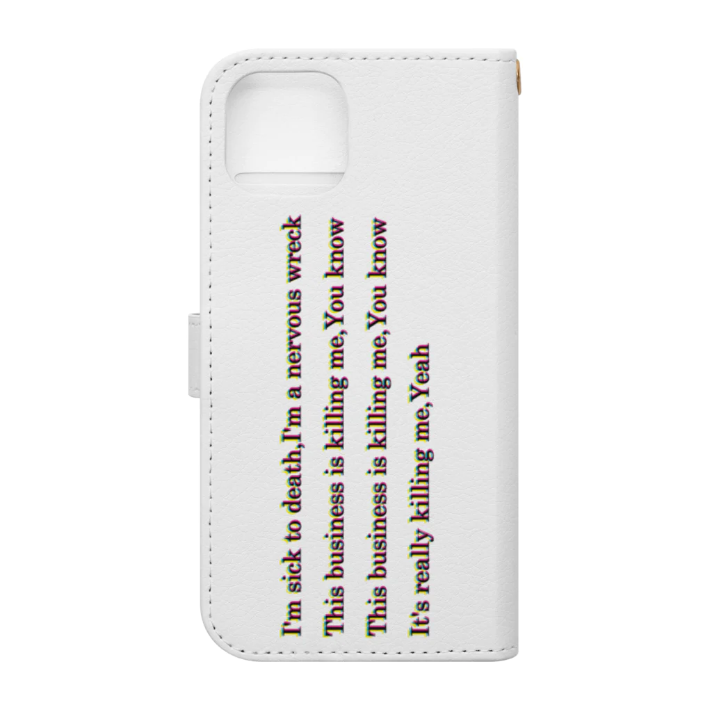 ダムダムサイコ　- Damn Damn Psycho -の【This Business is Killing Me!】手帳型スマホケース Book-Style Smartphone Case :back