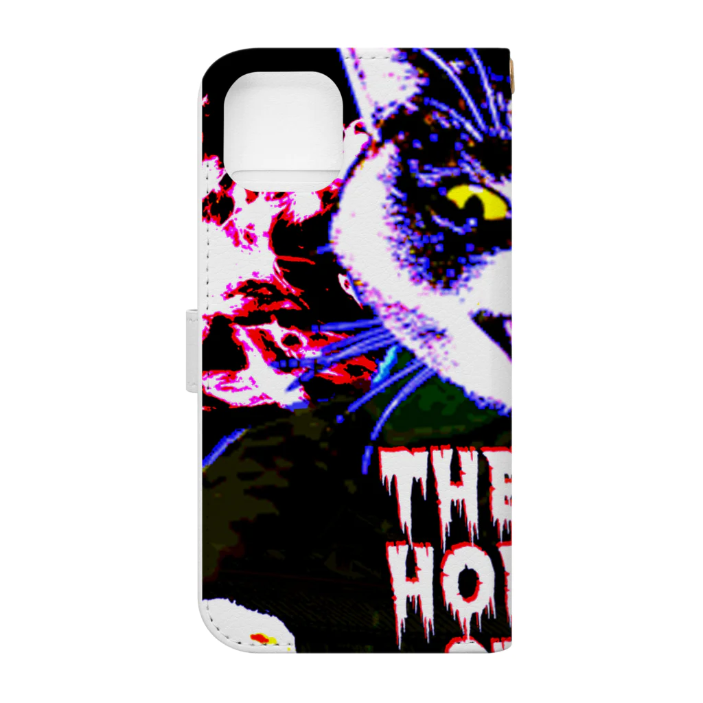 中華呪術堂（チャイナマジックホール）のTHE CAT HORROR SHOW Book-Style Smartphone Case :back