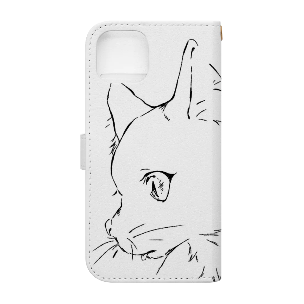 Osuzu-Artshopのねこカバー Book-Style Smartphone Case :back