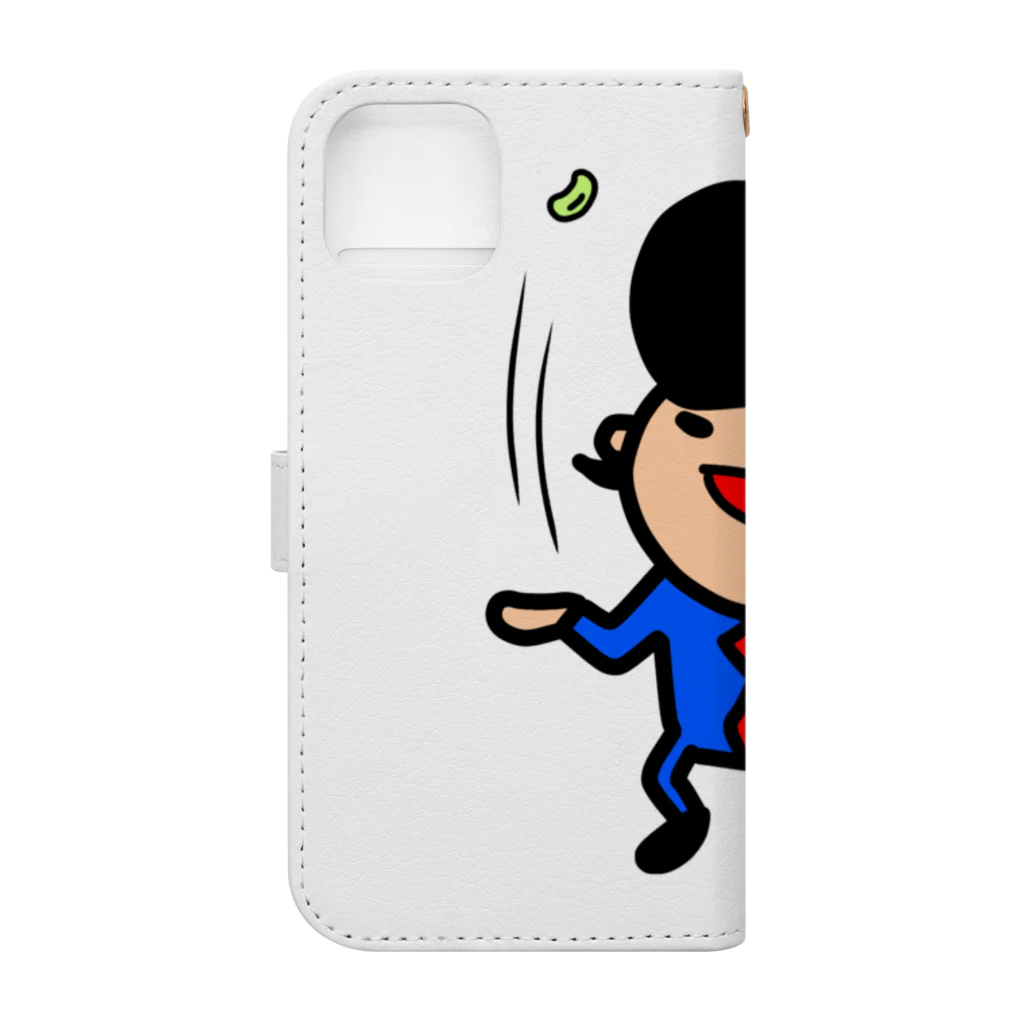 momino studio SHOPの曲食べ Book-Style Smartphone Case :back