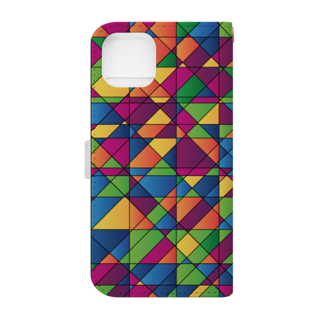 Contemporary　ArtのRandom color Book-Style Smartphone Case :back