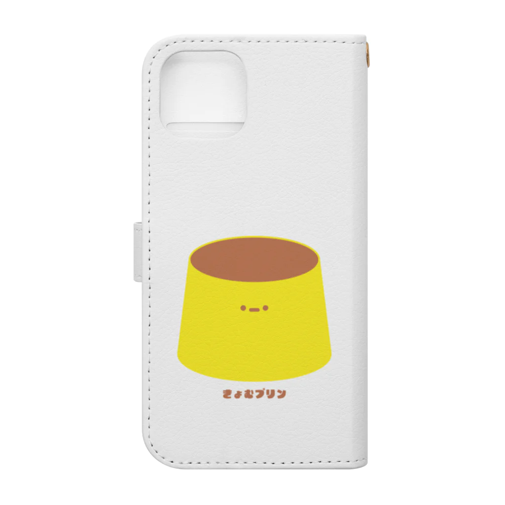 きょむ商会のきょむプリン Book-Style Smartphone Case :back