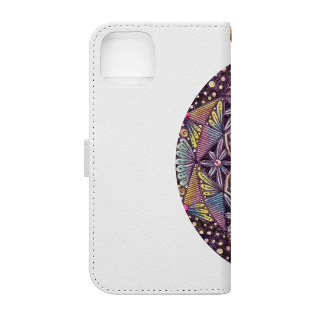 じぱんぐる-zipangle-のmandala-まほう Book-Style Smartphone Case :back