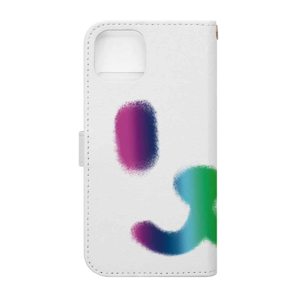 週刊少年ライジングサンズのSmile Face Rainbow Book-Style Smartphone Case :back