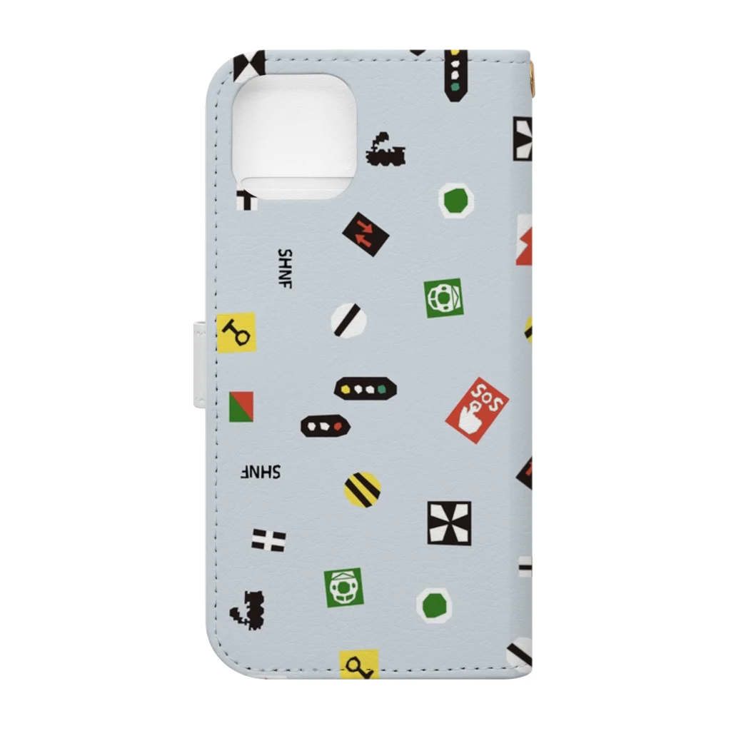 SHNF（スハネフ）の鉄道標識シリーズ Book-Style Smartphone Case :back