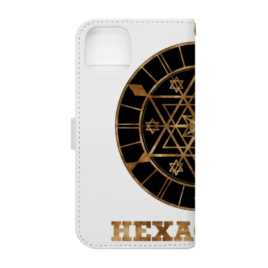 薈.collectionのHexagram 手帳型スマホケースの裏面