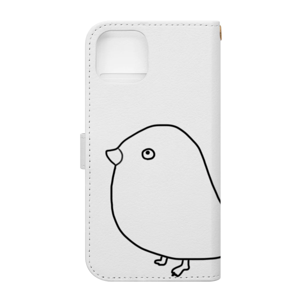 決まってないのまがお色なしひよこ Book-Style Smartphone Case :back