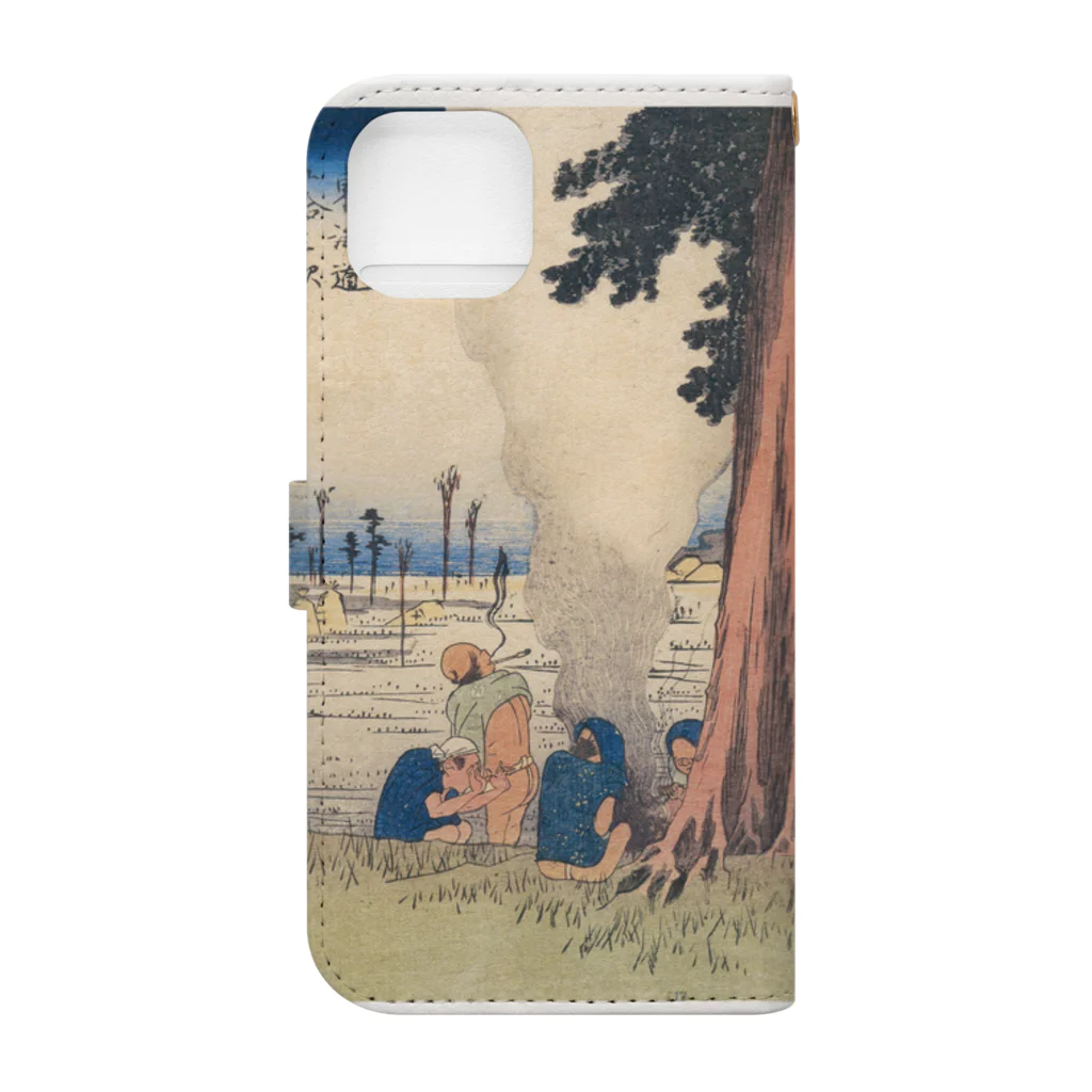 寿めでたや(ukiyoe)の広重_東海道五拾三次　濱松 冬枯ノ図 Book-Style Smartphone Case :back