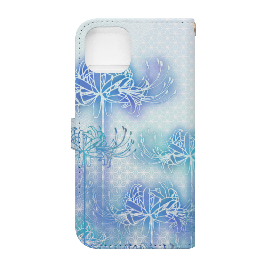 綾錦工房 りこりすの曼珠沙華 - 朧 【月光】群 Book-Style Smartphone Case :back