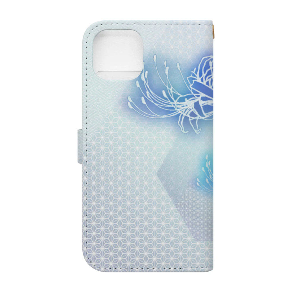 綾錦工房 りこりすの曼珠沙華 - 朧 【月光】 Book-Style Smartphone Case :back