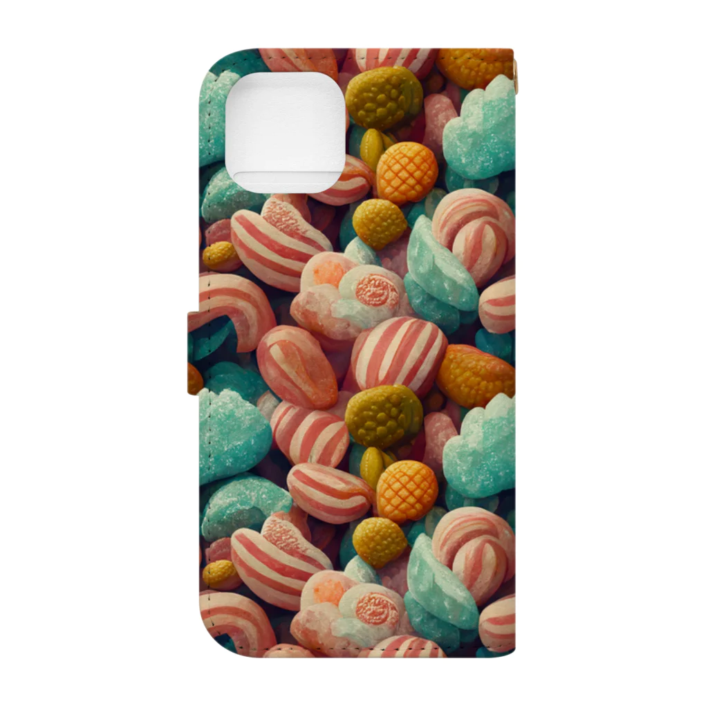 Wearing flashy patterns as if bathing in them!!(クソ派手な柄を浴びるように着る！)のお菓子その2 Book-Style Smartphone Case :back
