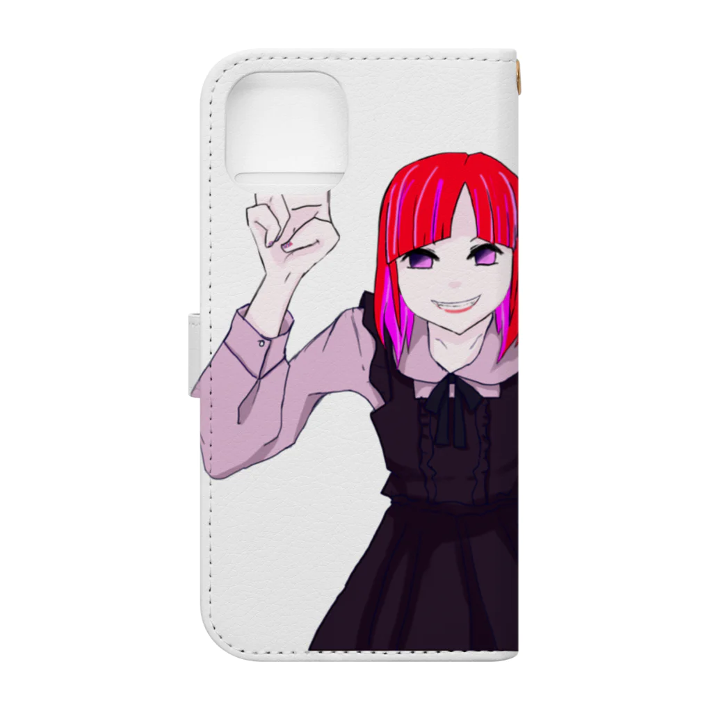 マイアミ屋さんの地雷に見せかけている女の子 Book-Style Smartphone Case :back