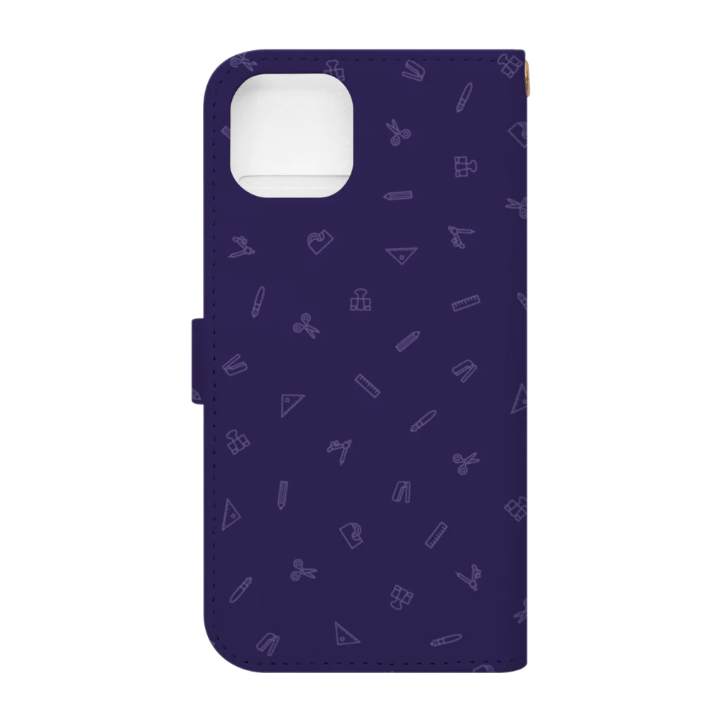 ICOMPO SHOPのステーショナリーズ Violet Book-Style Smartphone Case :back