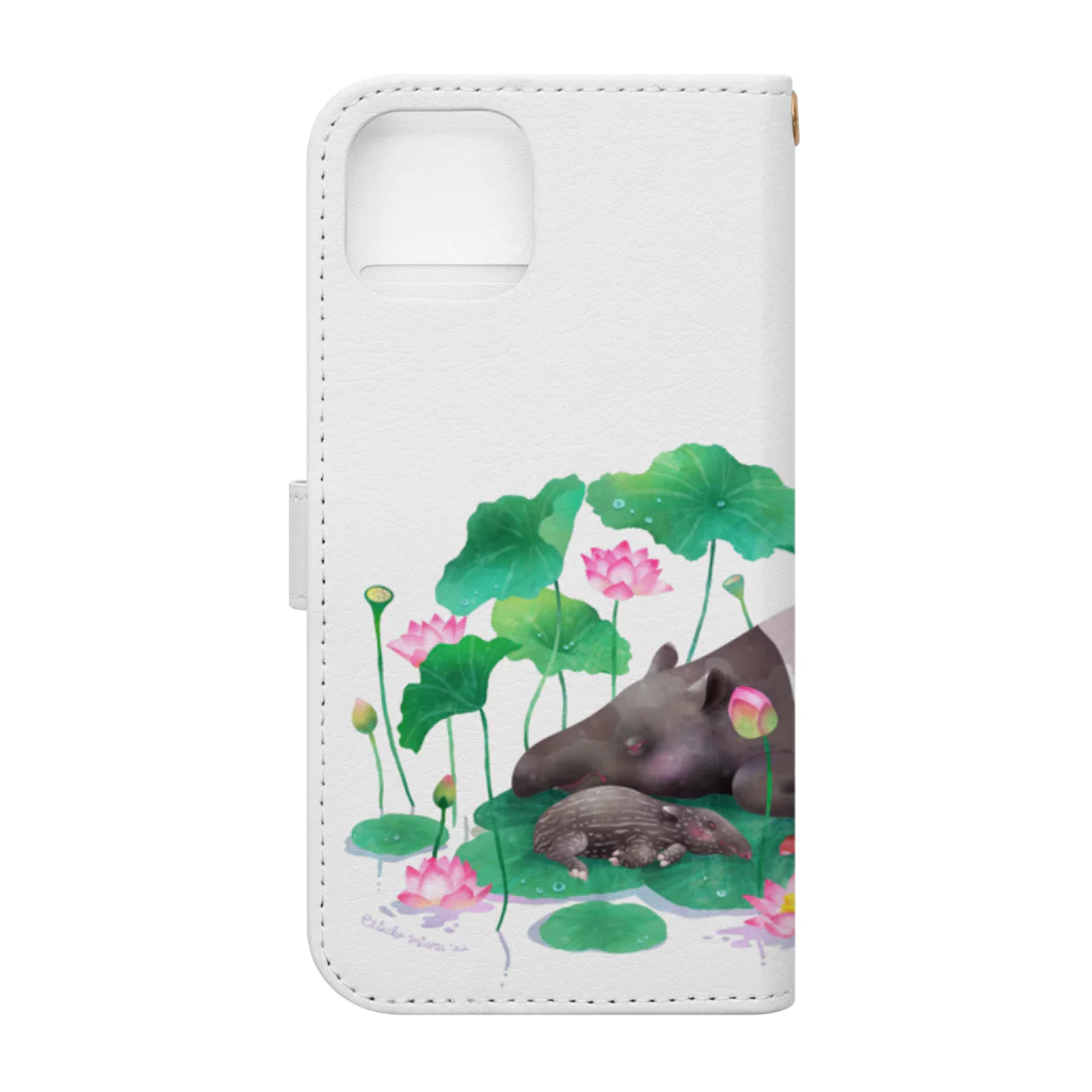 ミウラエツコの獏睡の朝 Book-Style Smartphone Case :back