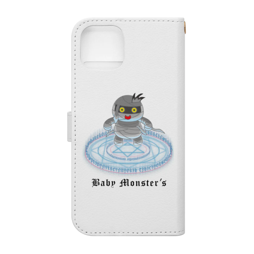 かいほう屋のBaby　Monster’ｓ「ミイラ君」 Book-Style Smartphone Case :back