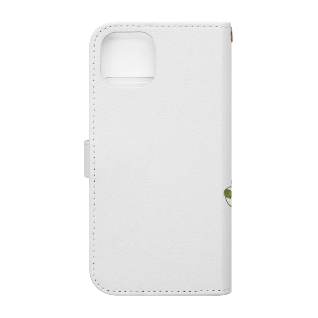 fude-egakiの蔓とサバ白猫 Book-Style Smartphone Case :back