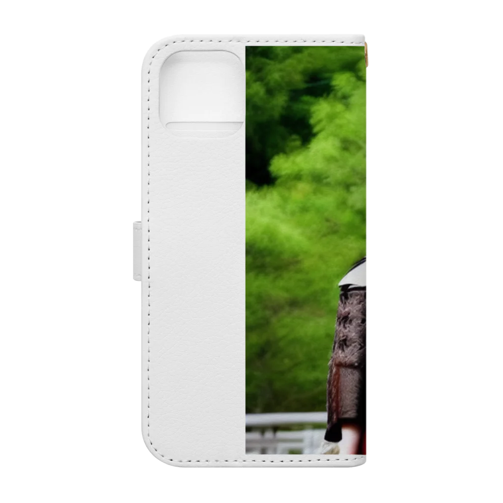 ミラくまの鎧を着た侍 Book-Style Smartphone Case :back