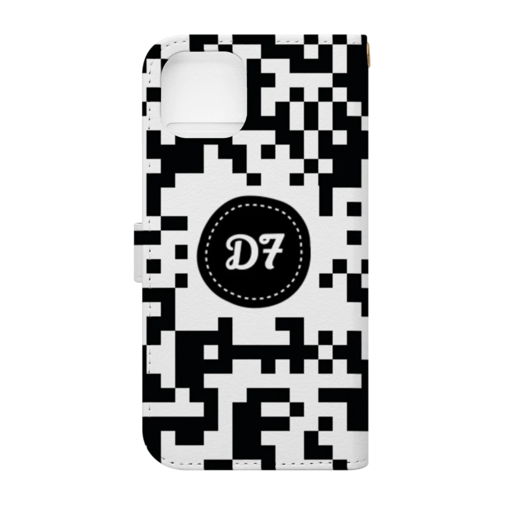 D-SEVEN　公式オンラインショップのQR-BL 手帳型スマホケースの裏面