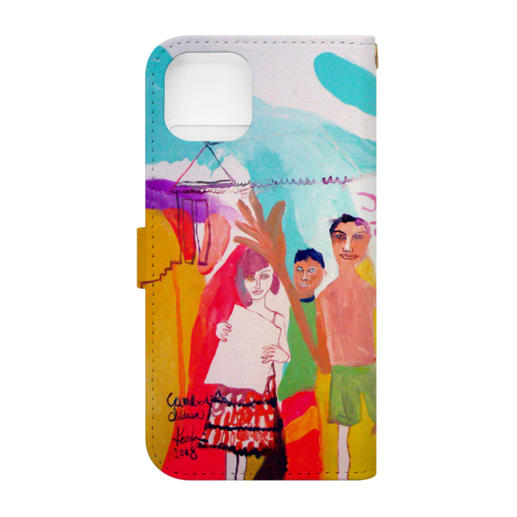 Keeda Oikawa ONLINE SHOPのCAMBODIAN CHILDREN Book-Style Smartphone Case :back