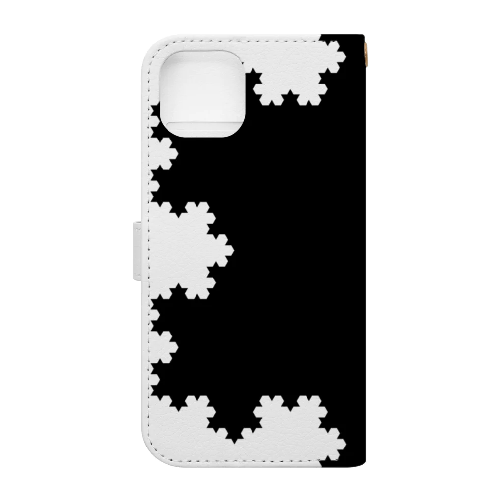 FRACTAL / フラクタルのFractal Koch Snowflake 手帳型スマホケースの裏面