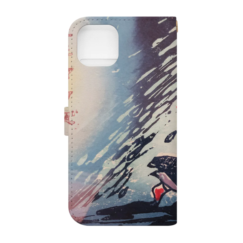 Ai〜vague memory～の雨ニモマケズT Book-Style Smartphone Case :back