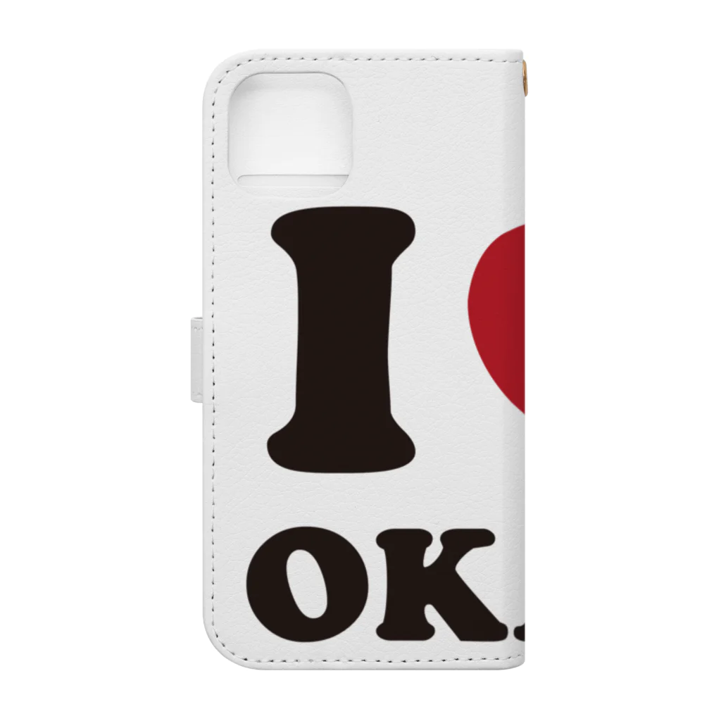 キッズモード某のI love okan Book-Style Smartphone Case :back