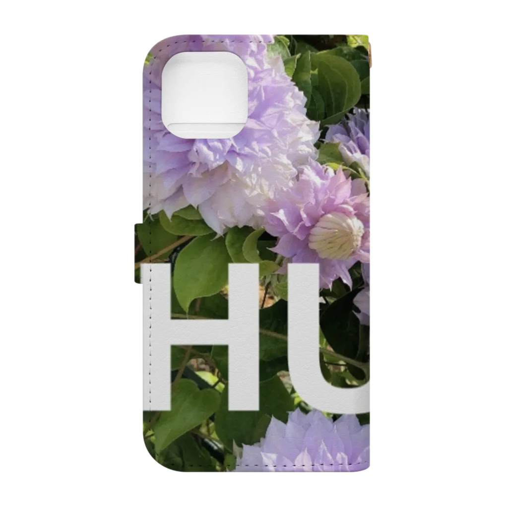 lily and smile ☺︎のHUG.   Flowerです Book-Style Smartphone Case :back