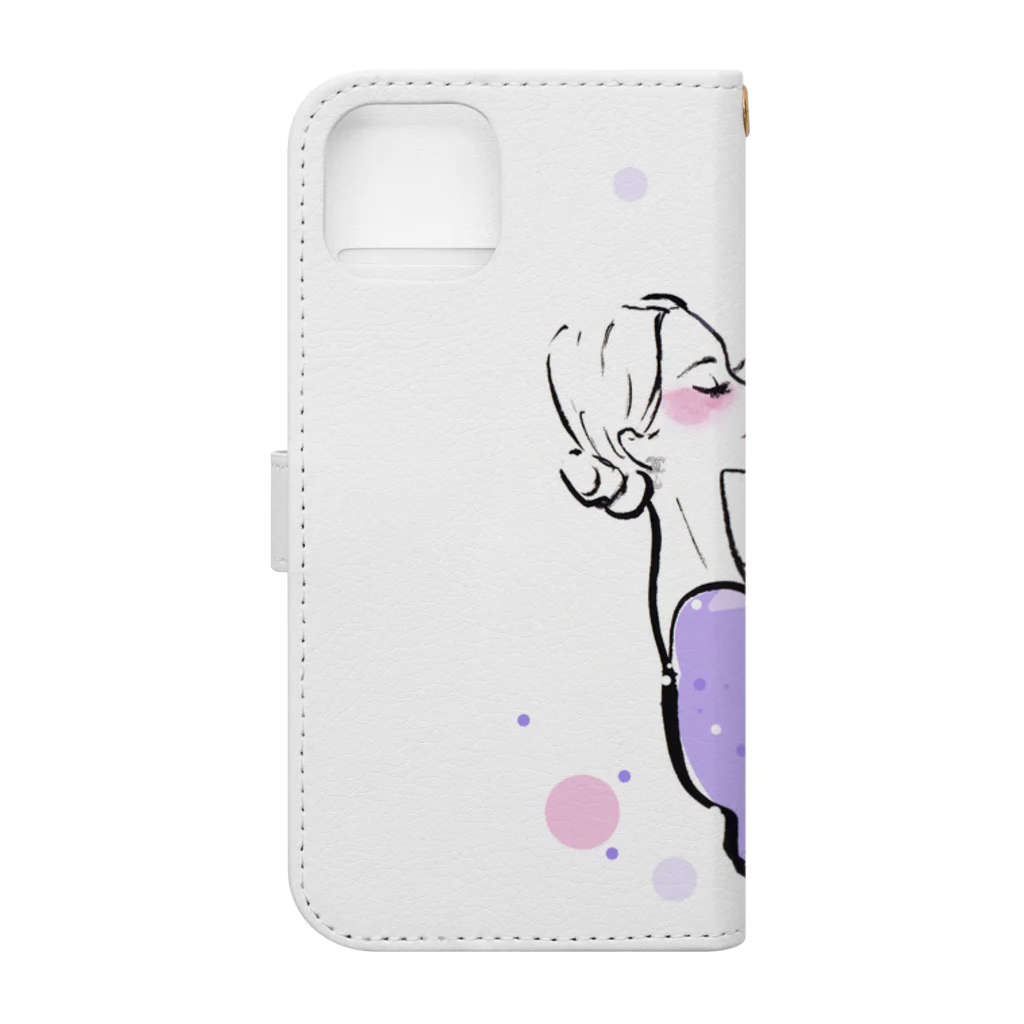 Jojo Yan | A Fashion Illustratorのバレリーナ Book-Style Smartphone Case :back