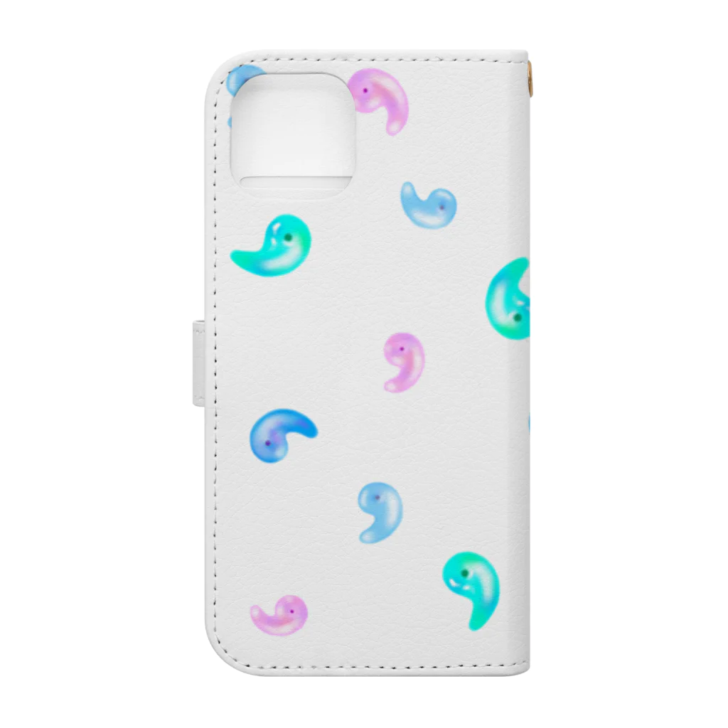 Happy Fun goodsの勾玉　dot Book-Style Smartphone Case :back