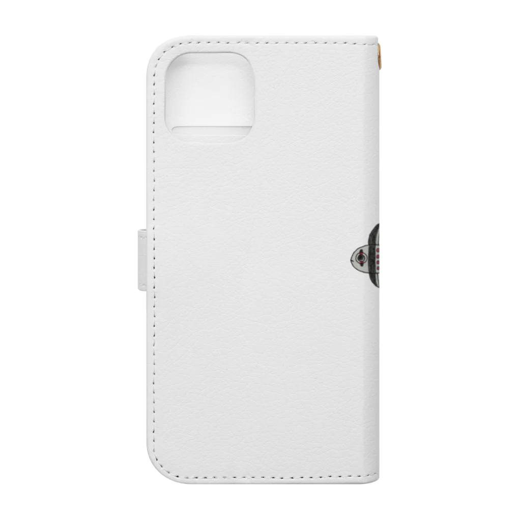 栗坊屋の饅頭石持　白 Book-Style Smartphone Case :back