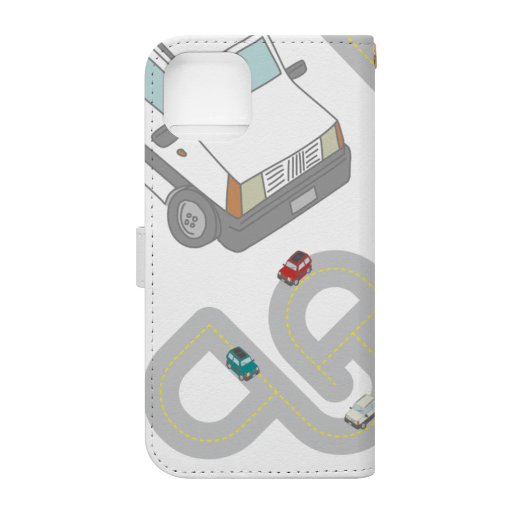 pandaticsのドライブ Book-Style Smartphone Case :back