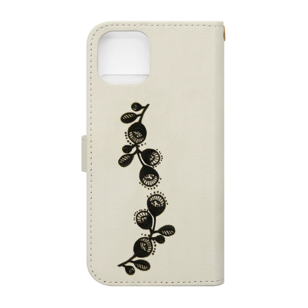 シーモア（she+more）の（iphone/）◆女の子は花◆ Book-Style Smartphone Case :back