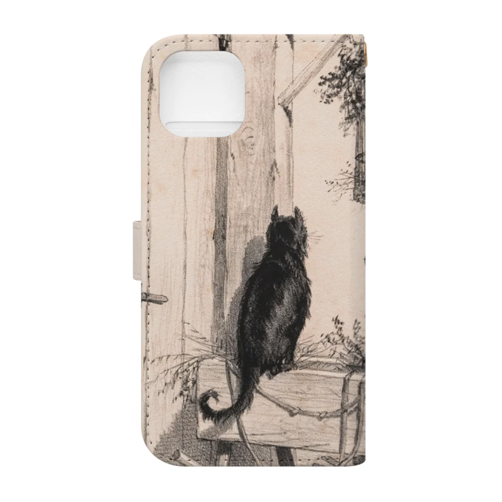 amibaの黒猫 Book-Style Smartphone Case :back